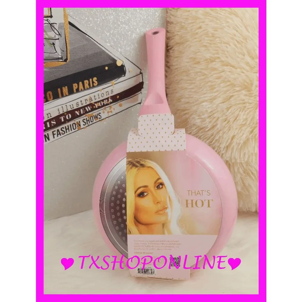💗🍳{Paris Hilton} Pink Ceramic nonstick fry pan 🍳💗 NEW